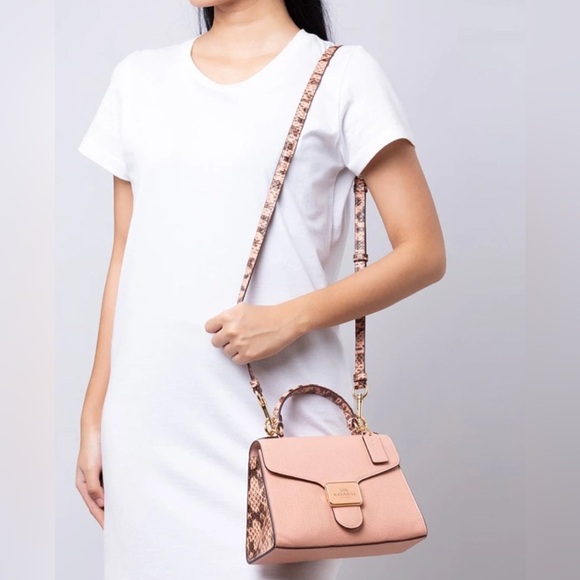 NWT COACH PEPPER SNAKE EMBOSSED SATCHEL - Picture 4 of 16